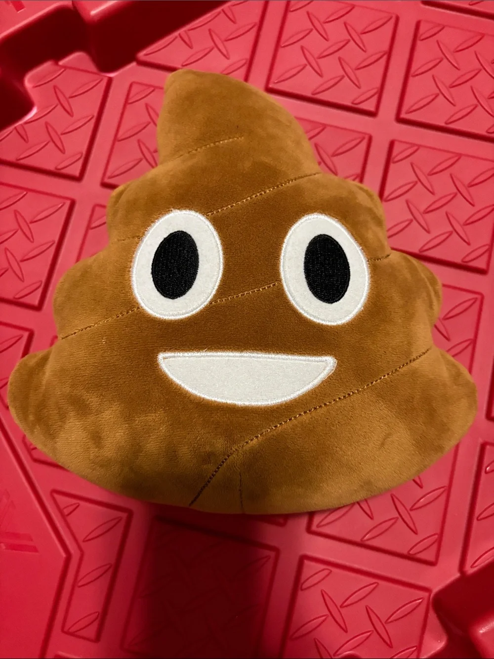 Plush Poop Emoji Accent Pillow - Brown